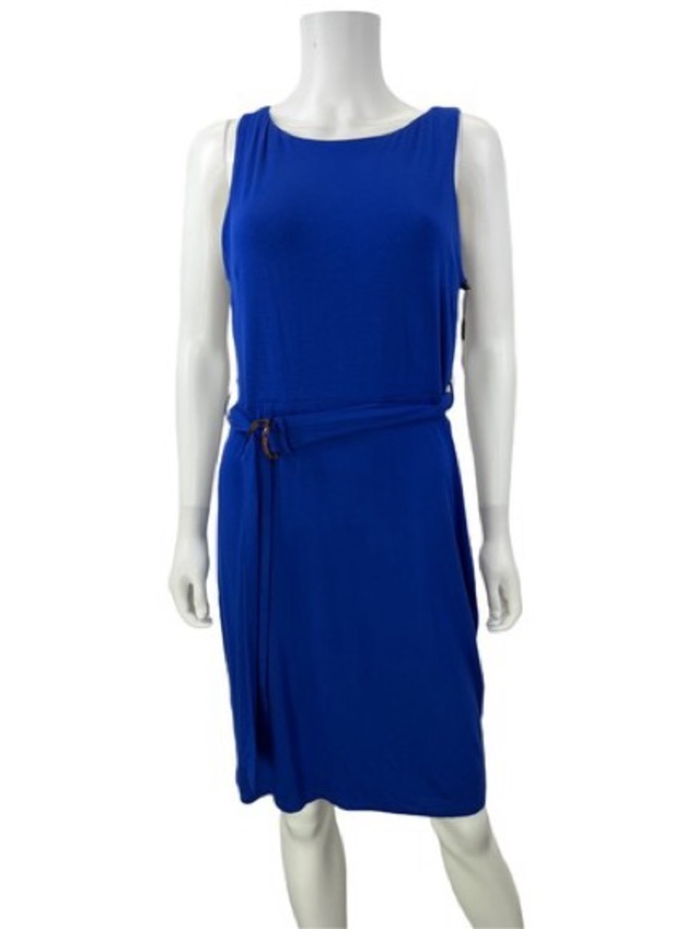Calvin Klein NWT Sheath Sleeveless Royal Blue Belted Dress Women’s 4 Careerwear